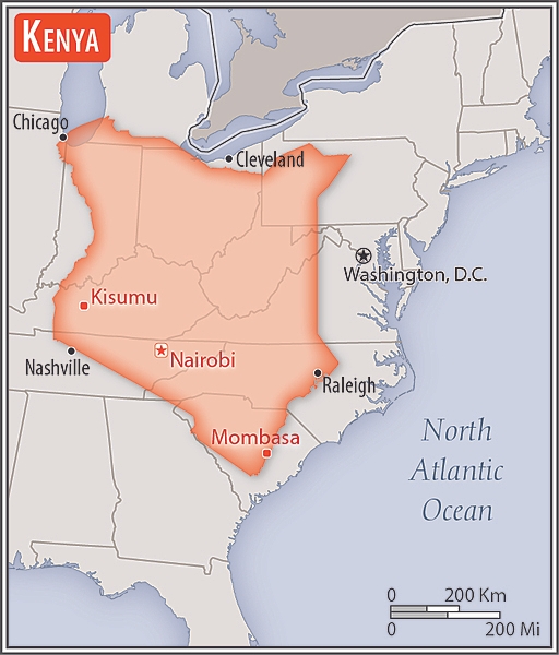 <p>five times the size of Ohio; slightly more than twice the size of Nevada</p>