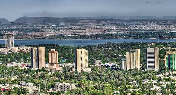 Islamabad, Pakistan's capital city, was built in the 1960s to replace Karachi as Pakistan's capital, and it extends over 900 sq km (350 sq mi).