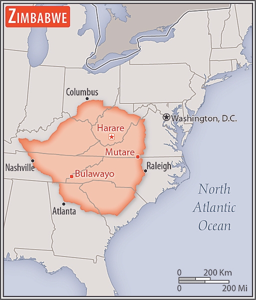<p>about four times the size of Indiana; slightly larger than Montana</p>