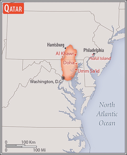 <p>almost twice the size of Delaware; slightly smaller than Connecticut</p>