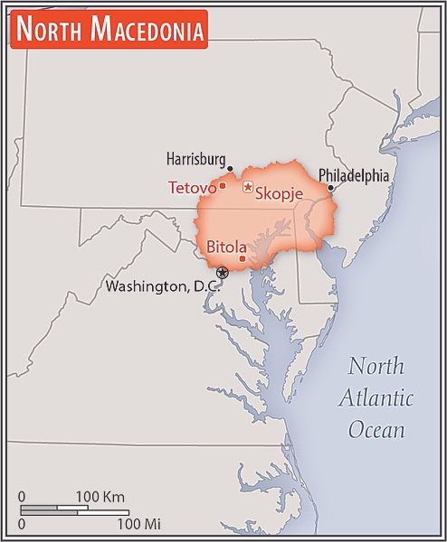 <p>slightly larger than Vermont; almost four times the size of Delaware</p>