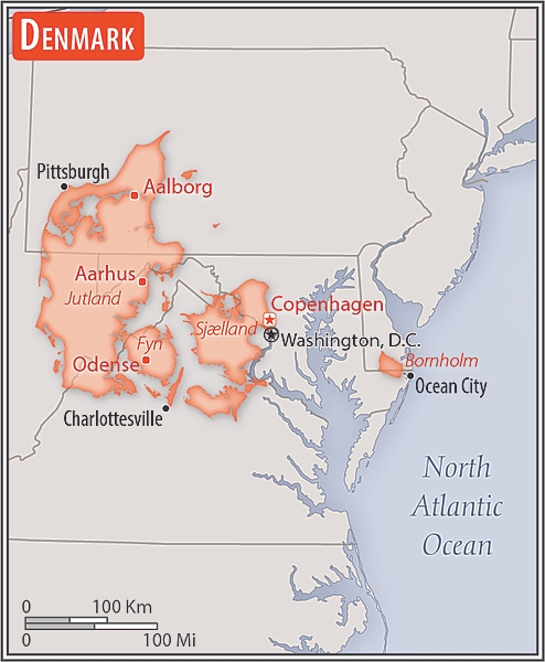 <p>slightly less than twice the size of Massachusetts; about two-thirds the size of West Virginia</p>